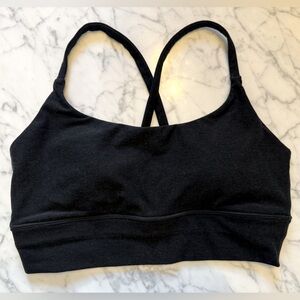 Vuori Elevation Longline Bra - Black Heather, size M
